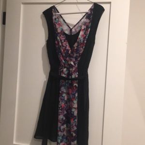 Express soft floral dress with sash